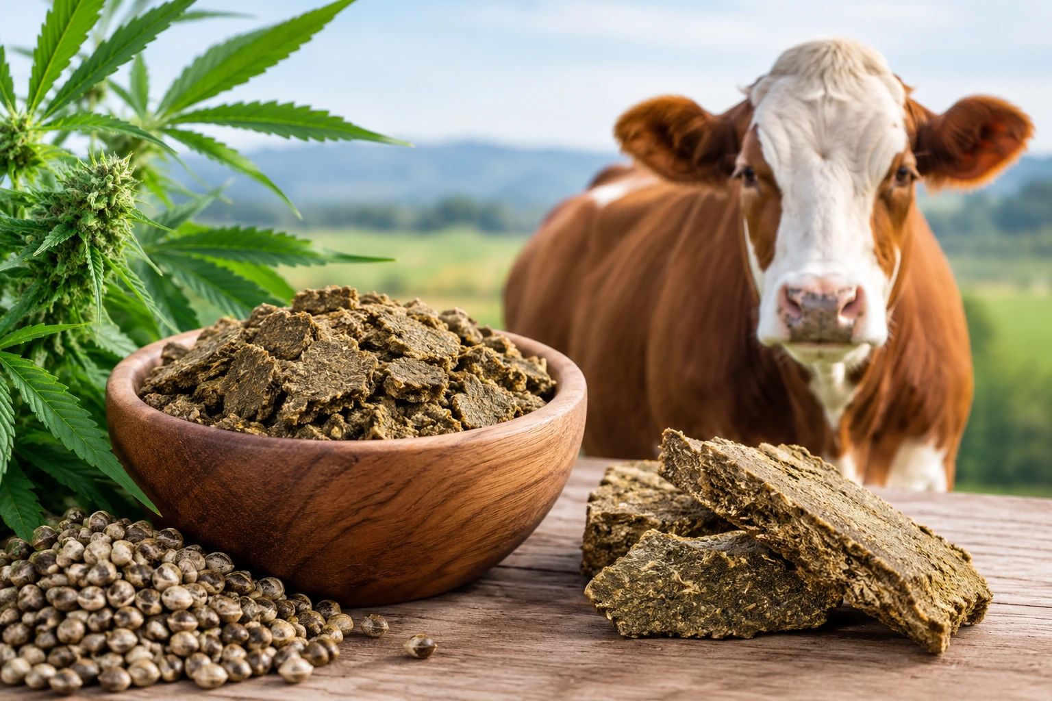 hemp cake for cattle