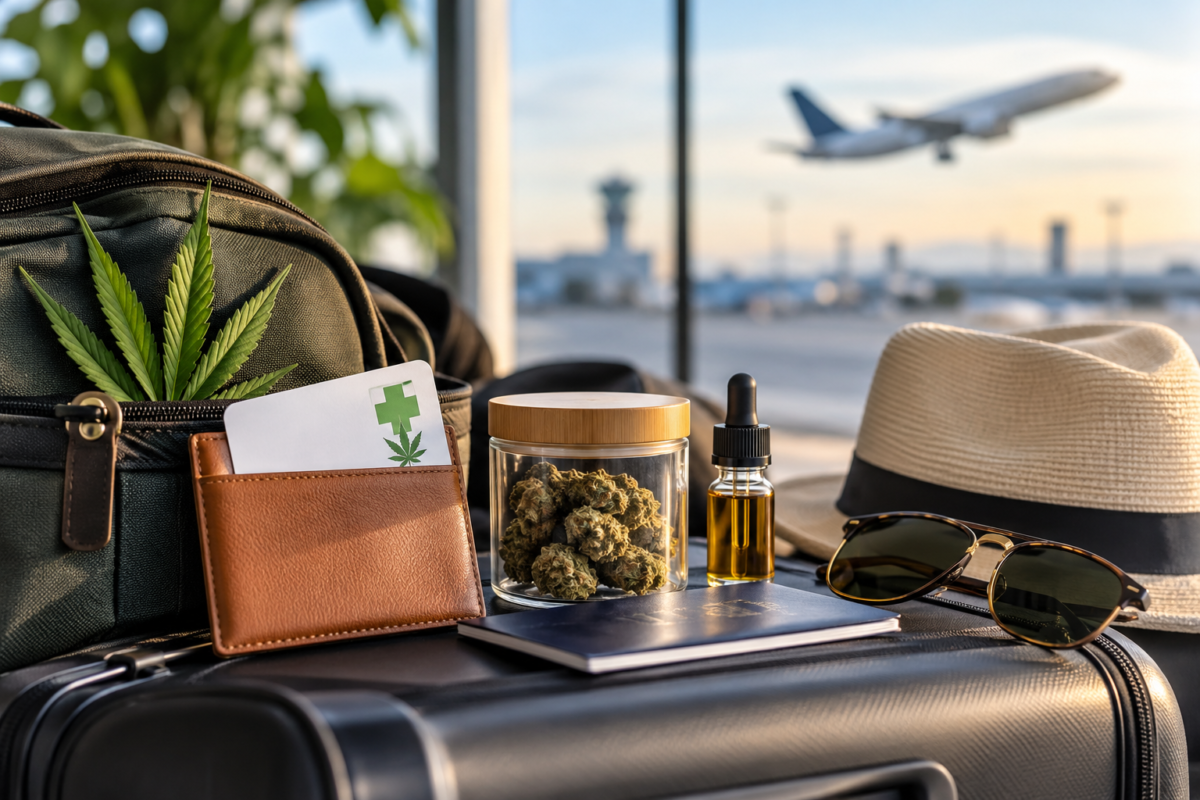 Traveling With a Medical Marijuana Card safely with cannabis travel essentials