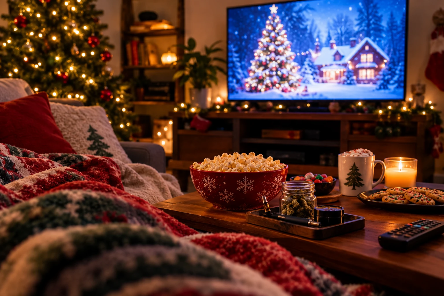 Stoner Holiday Movies and a cozy Christmas movie night